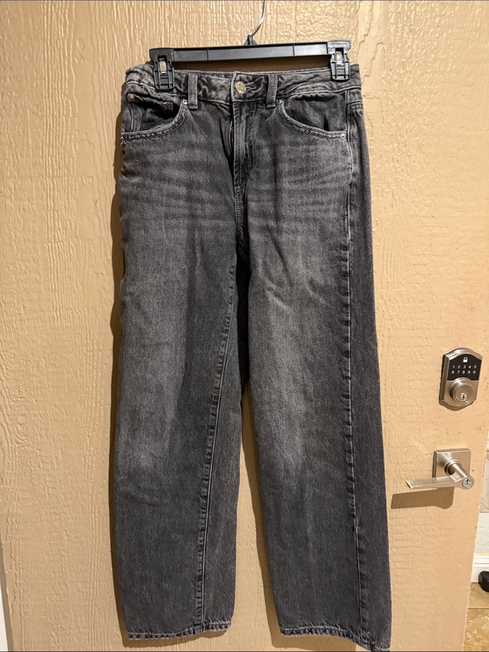 Garage Women's Straight Jeans in Washed Black - Picture 4 of 7